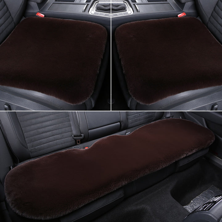 BowLift 丨 Thickened Winter Short Rabbit Plush Car Seat Cushion without Backrest