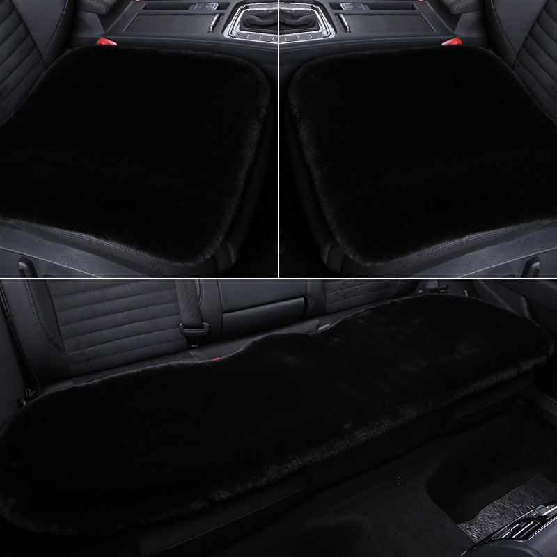 BowLift 丨 Thickened Winter Short Rabbit Plush Car Seat Cushion without Backrest