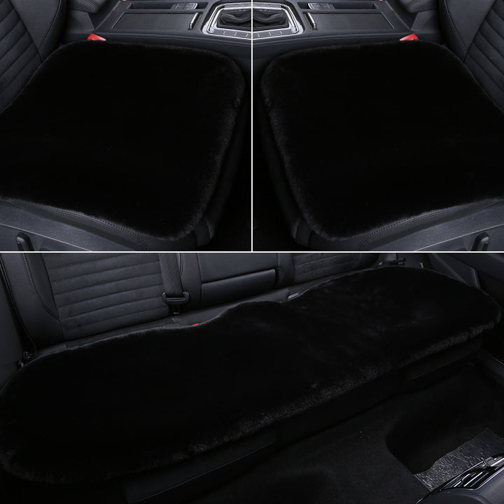 BowLift 丨 Thickened Winter Short Rabbit Plush Car Seat Cushion without Backrest