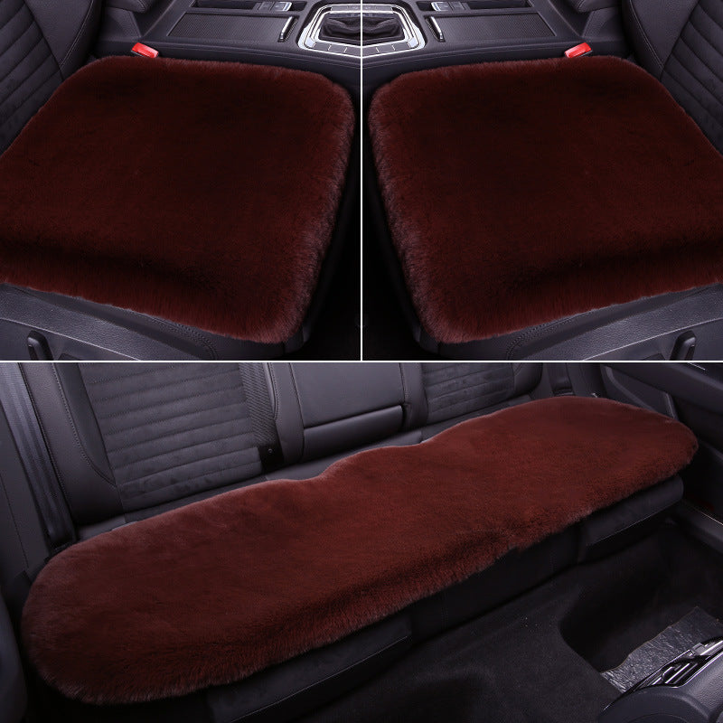 BowLift 丨 Thickened Winter Short Rabbit Plush Car Seat Cushion without Backrest