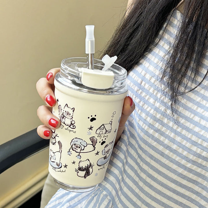 Thermos Cup | High-value Cute Double Wall 24H Heat Retention Leakproof
