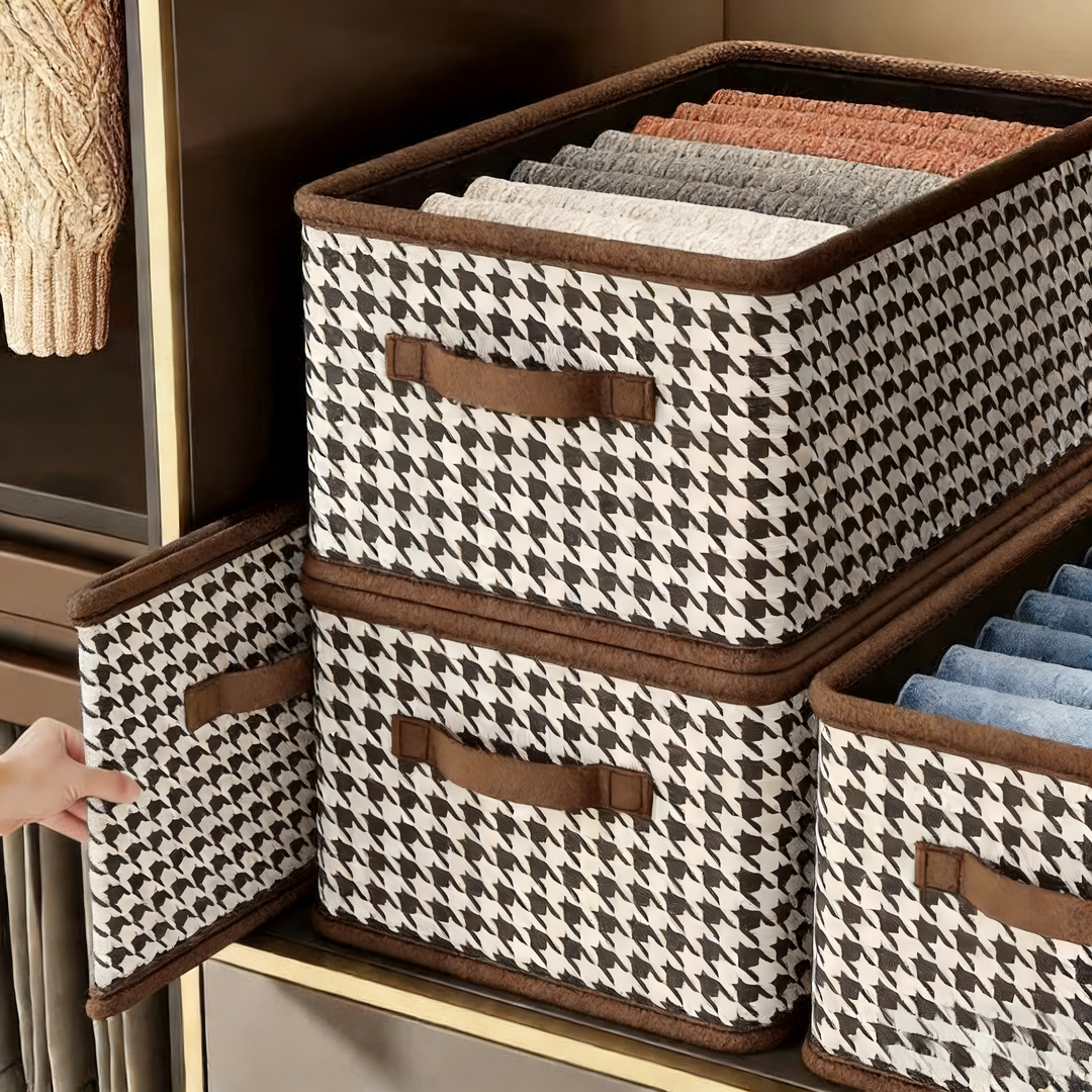BowLift 丨 Houndstooth Storage Box