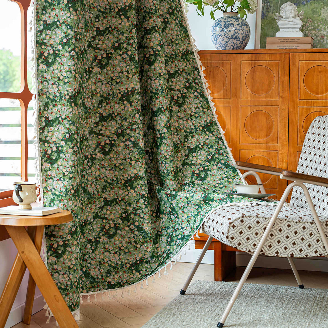 European and American Country Pastoral Finished Curtain