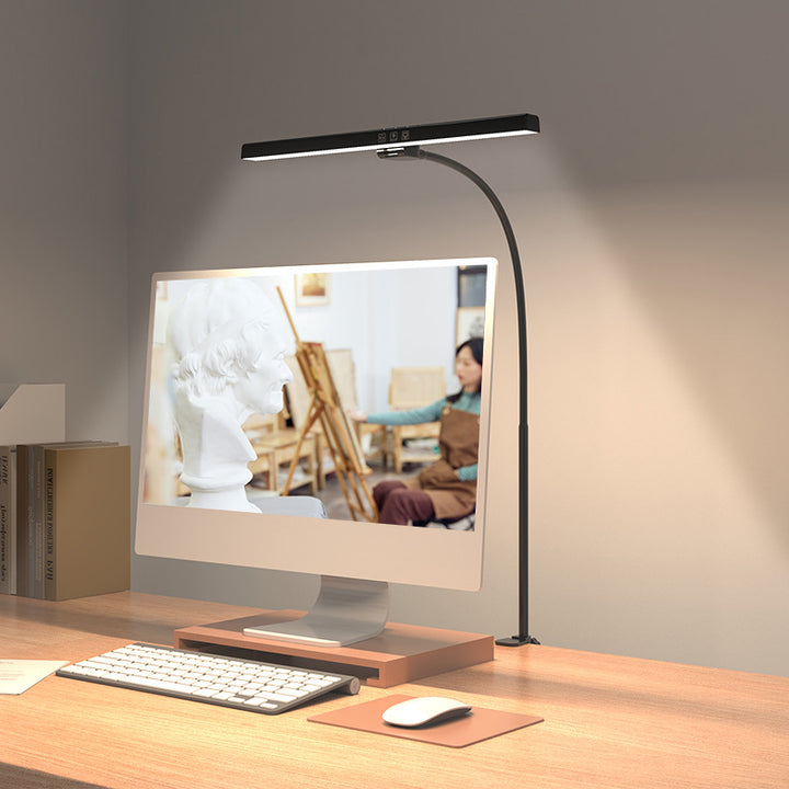 BowLift | LED Clip On Desk Lamp|Eye-Caring Dimmable for Home Office Study