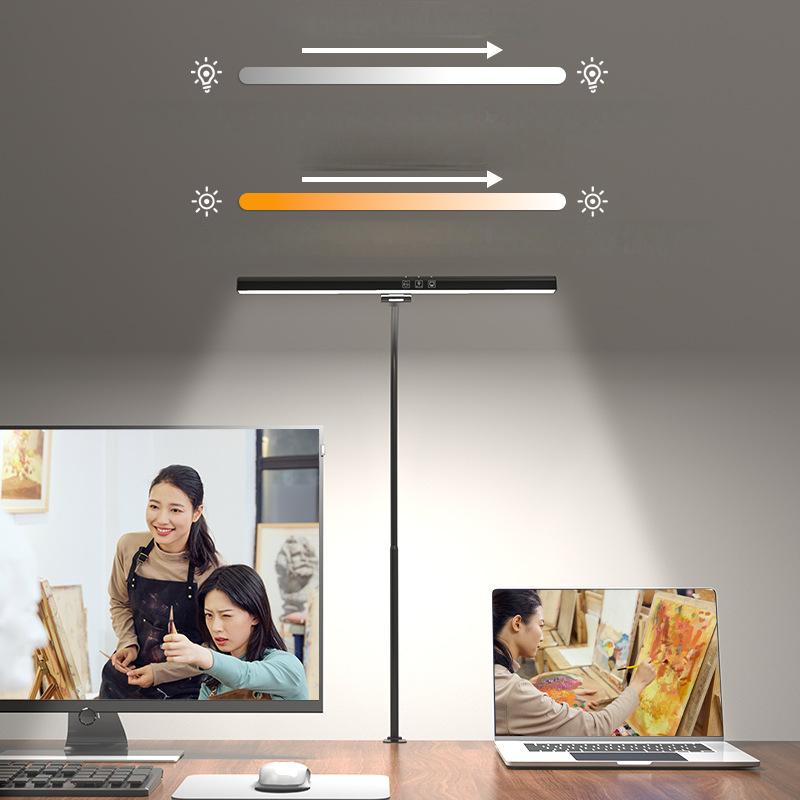 BowLift | LED Clip On Desk Lamp|Eye-Caring Dimmable for Home Office Study
