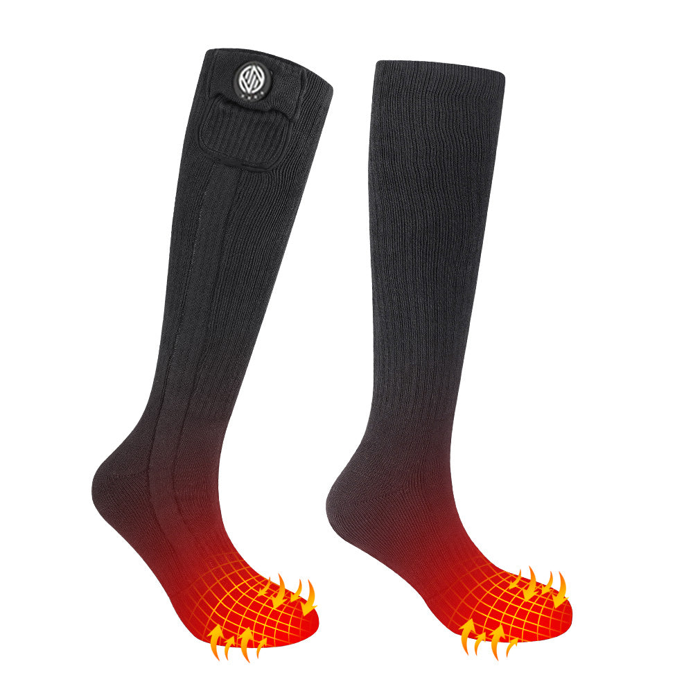 BowLift 丨 Rechargeable Electric Heating Ski Socks (washable, thermal fabric, foot warmer function, for winter skiing & cold weather outdoor use)