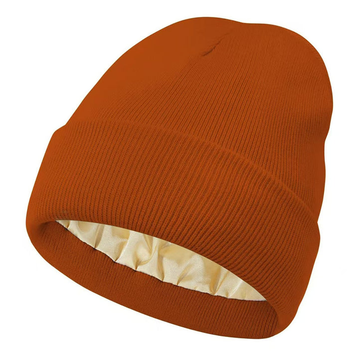 BowLift 丨Satin Warm Knitted Hat Acrylic wool