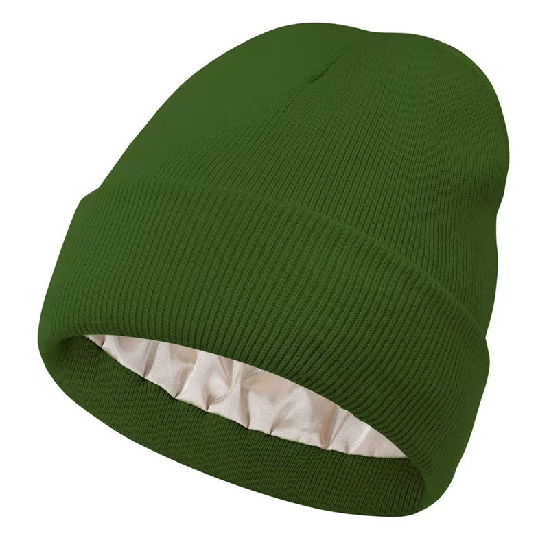 BowLift 丨Satin Warm Knitted Hat Acrylic wool