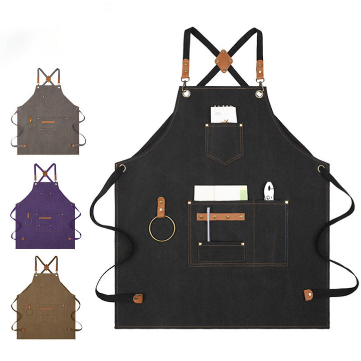 BowLift 丨 Canvas Sleeveless Apron Waterproof Oil-proof Cotton Canvas