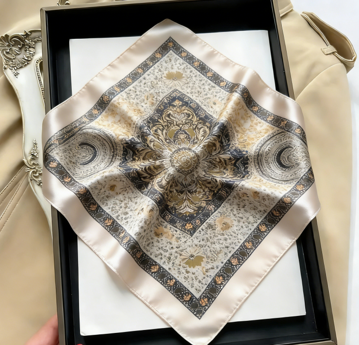 BowLift | Retro Korean Style Faux Silk Scarf