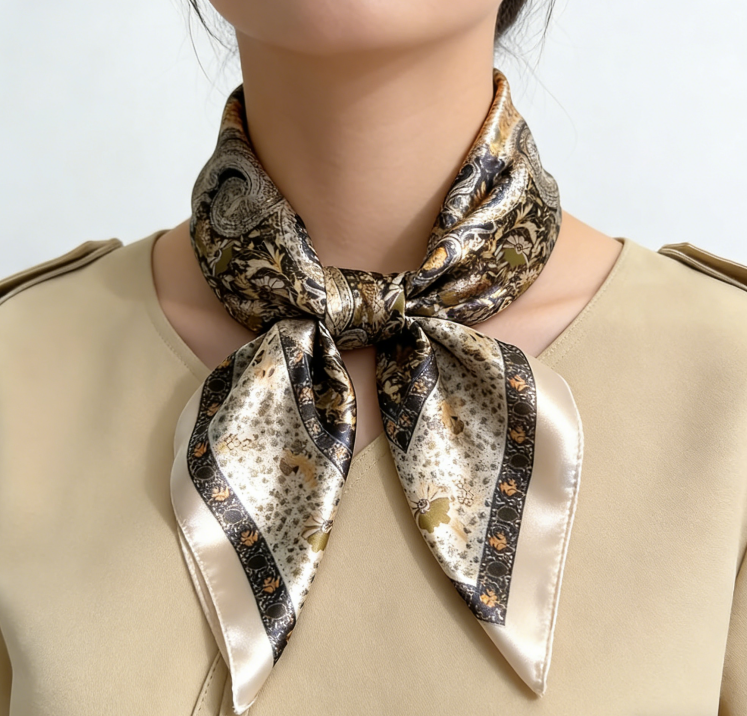 BowLift | Retro Korean Style Faux Silk Scarf