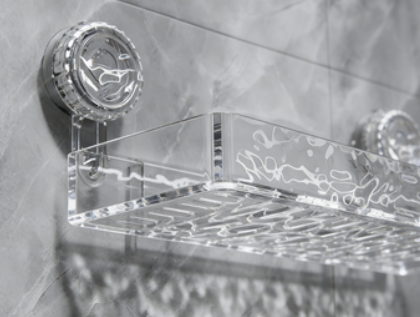 BowLift | Bathroom Suction Cup No-Drill Wall-Mounted Shelf