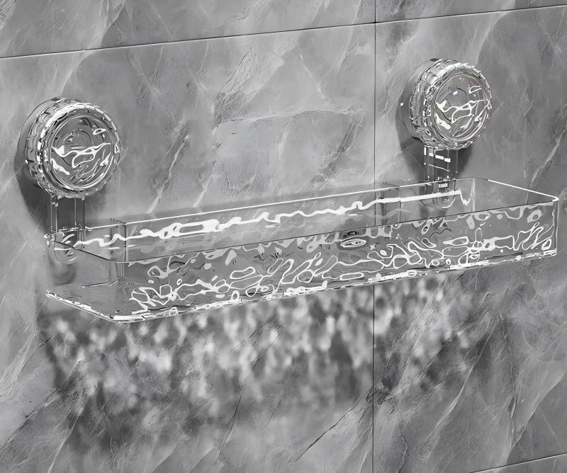 BowLift | Bathroom Suction Cup No-Drill Wall-Mounted Shelf
