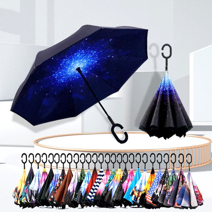BowLift 丨 Reverse Umbrella C-shaped Handle Straight Shaft