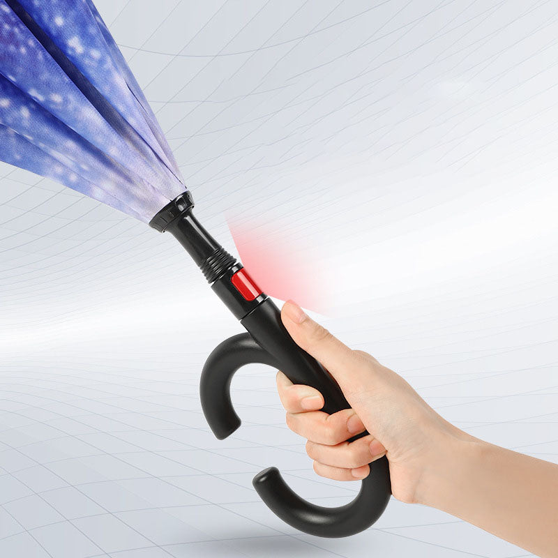 BowLift 丨 Reverse Umbrella C-shaped Handle Straight Shaft