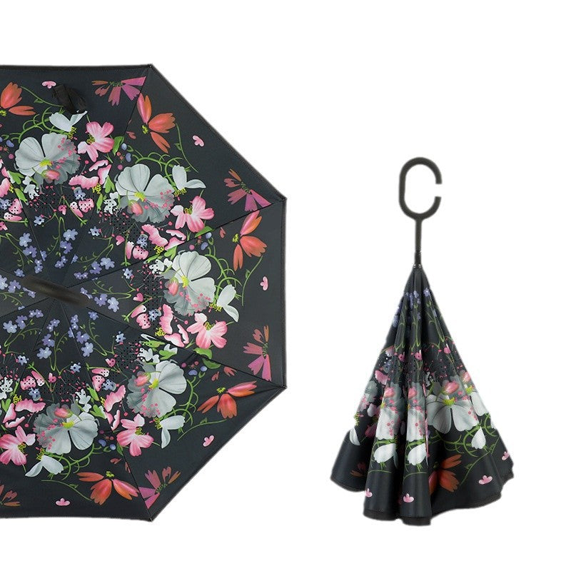 BowLift 丨 Reverse Umbrella C-shaped Handle Straight Shaft