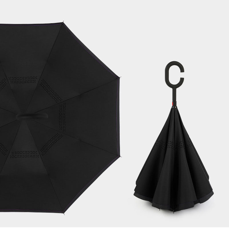 BowLift 丨 Reverse Umbrella C-shaped Handle Straight Shaft