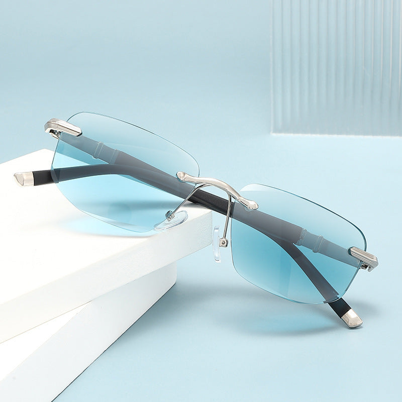 BowLift 丨 Frameless Cut Business Reading Glasses Metal Frame