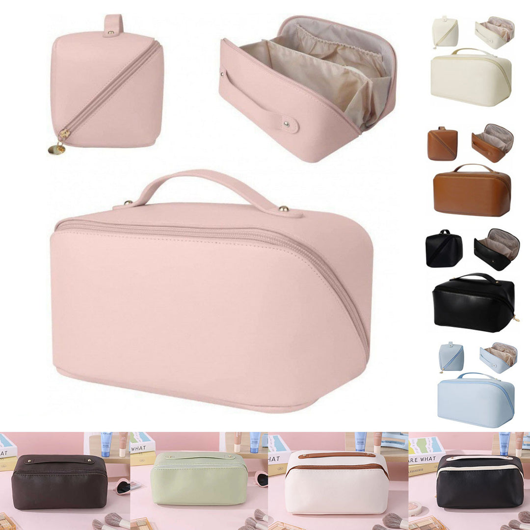 BowLift 丨 Portable Travel Cosmetic Bag Large Capacity High-value PU Leather