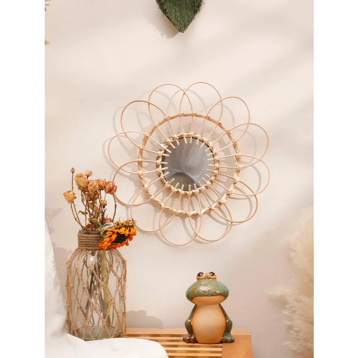 BowLift | Handmade Rattan Decorative Wall Mirror