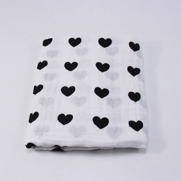Cute Patterned Muslin Swaddle Blanket Bowlift