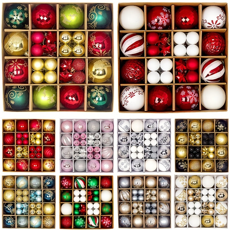 BowLift | Christmas Tree Baubles Set – Plastic Hanging Ornaments
