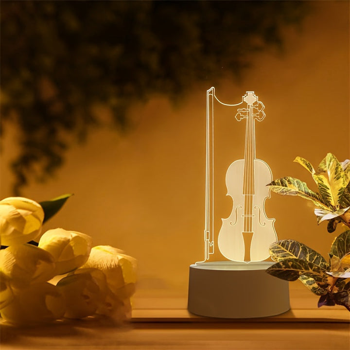 BowLift | MelodyGlow - Elegant Cello Spherical Lamp