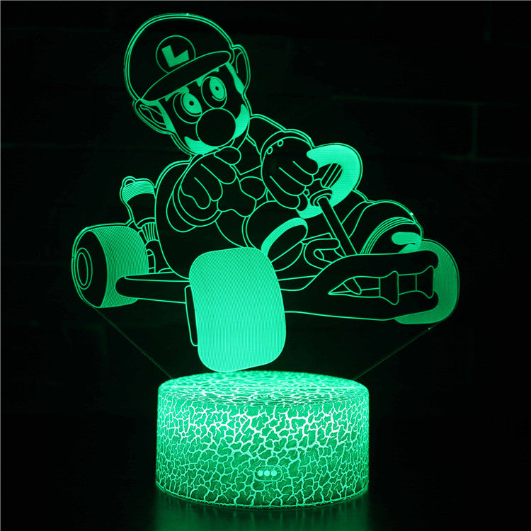 BowLift | Luigi Super Mario 3D Optical Illusion Lamp