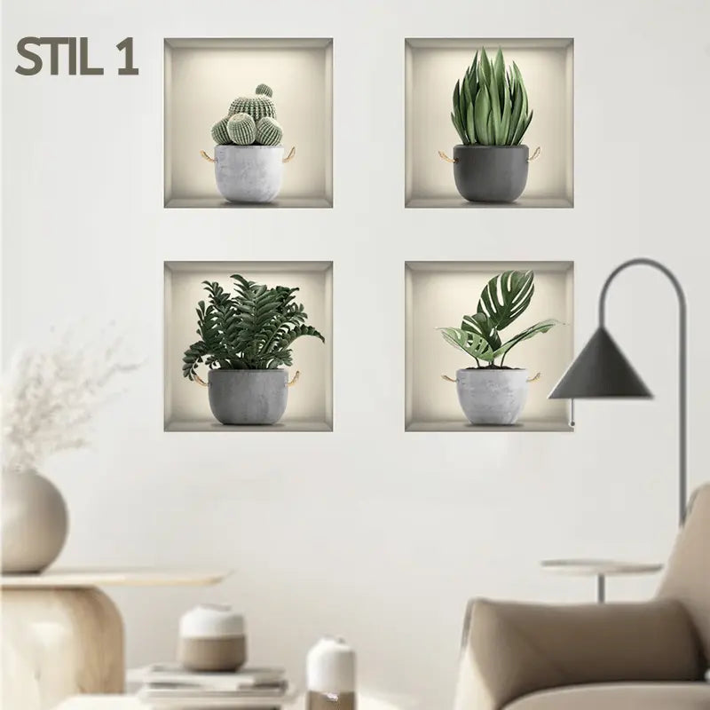 BowLift | 3D self-adhesive plant sticker set