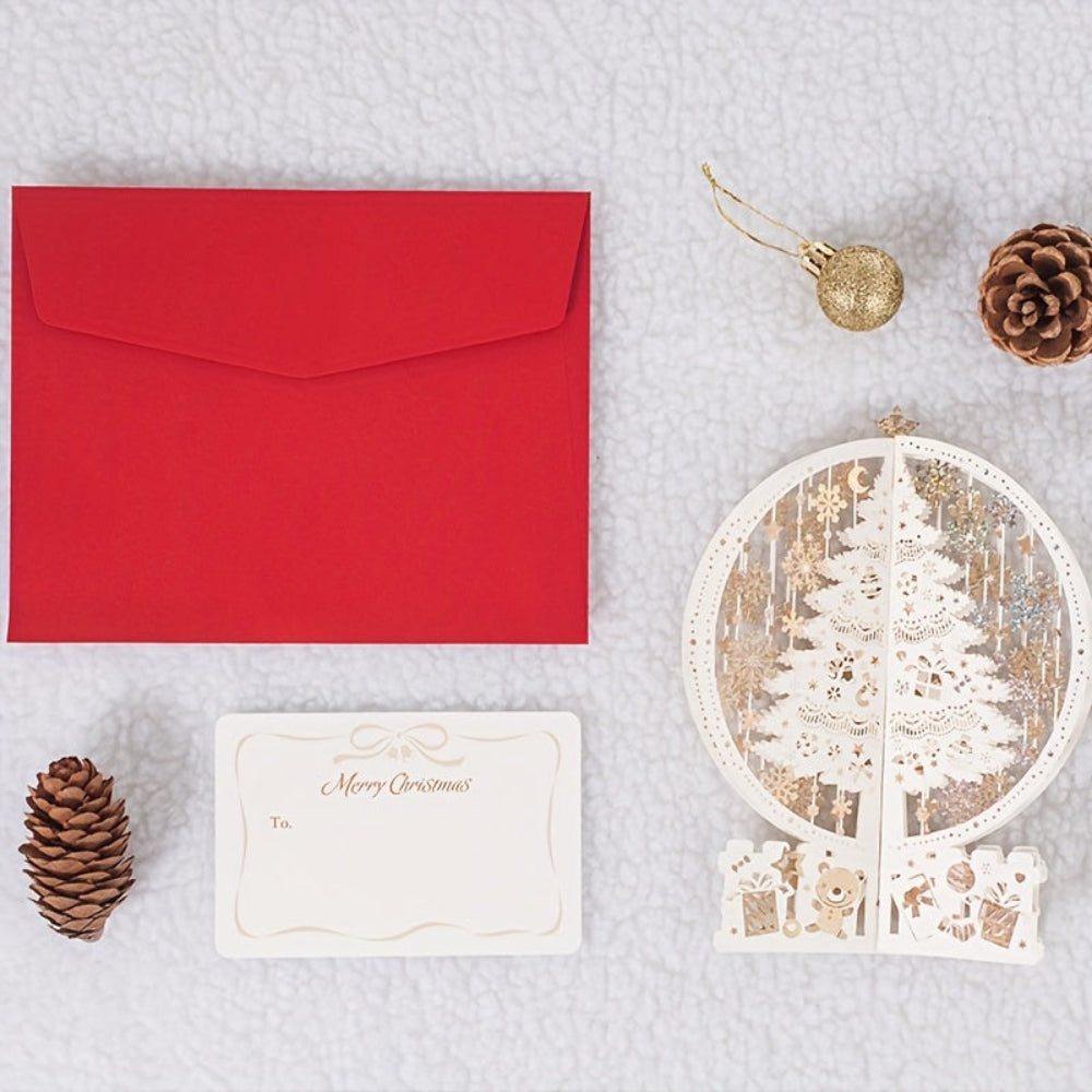 BowLift | 3D Pop-up Christmas Card with Magical Tree Display – Perfect for Christmas Wishes and Festive Decoration