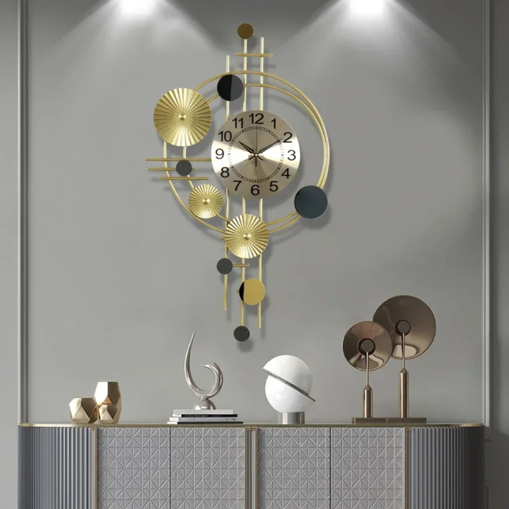BowLift | Large Modern Metal Wall Clock for Living Room
