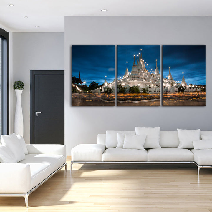 Shining Palace 3 Piece - Canvas Wall Art Painting | Bowlift