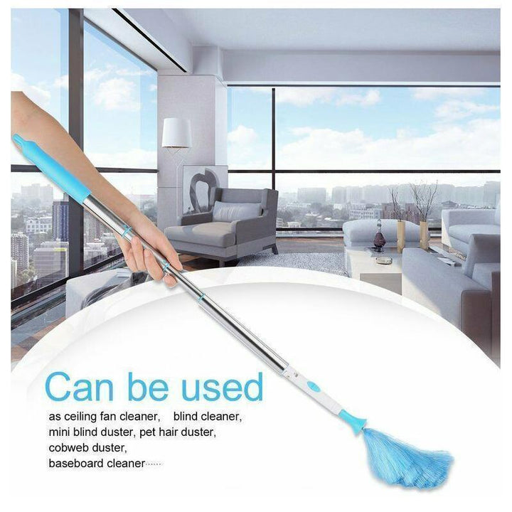360° Rotatable Electric Spin Duster Motorized Dust Wand with 2 Brushes | Bowlift