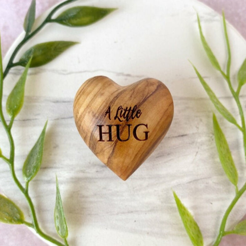 BowLift | Small Pocket Hug Wooden Heart Token