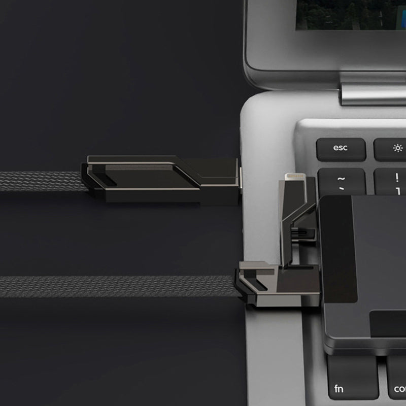 BowLift | 4-in-1 braided anti-tangle charging cable