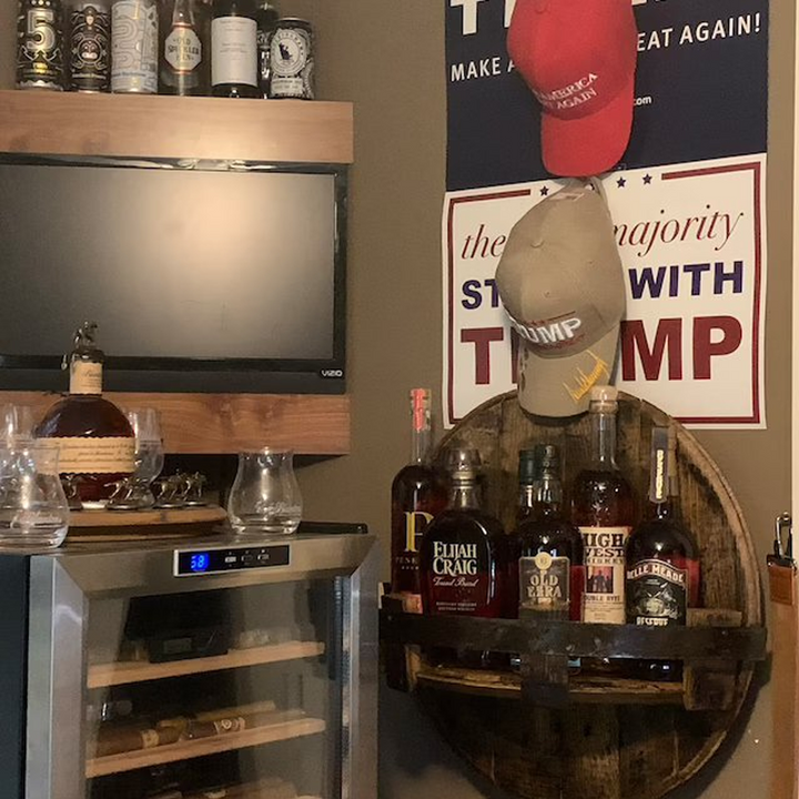 Bourbon Whiskey Barrel Shelf | Bowlift