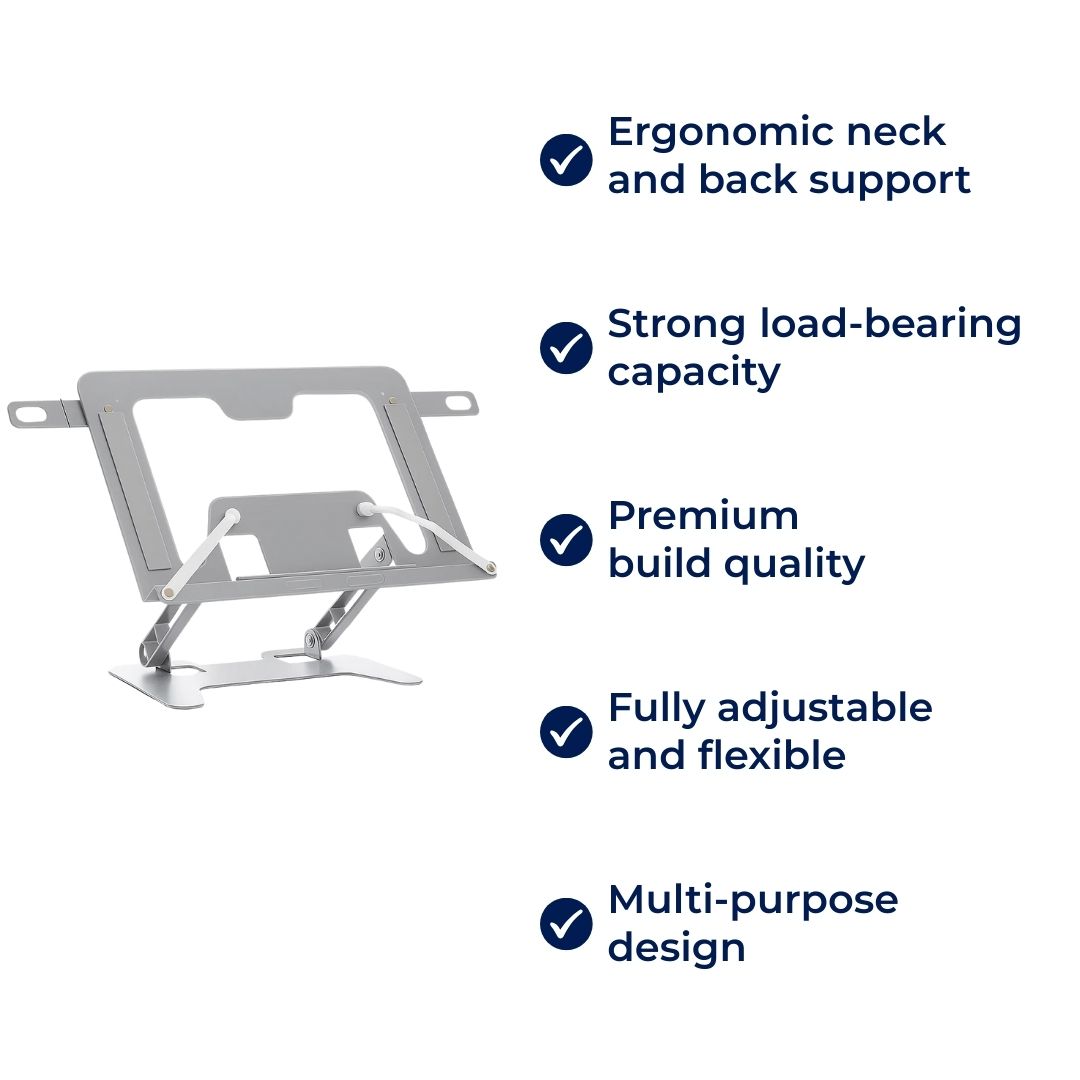 ReadEase | Adjustable Reading Stand – Ergonomic Neck-Relief – Foldable Compact Design – For Home, Office & Desk Comfort Bowlift