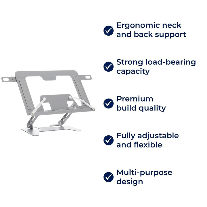 ReadEase | Adjustable Reading Stand – Ergonomic Neck-Relief – Foldable Compact Design – For Home, Office & Desk Comfort Bowlift