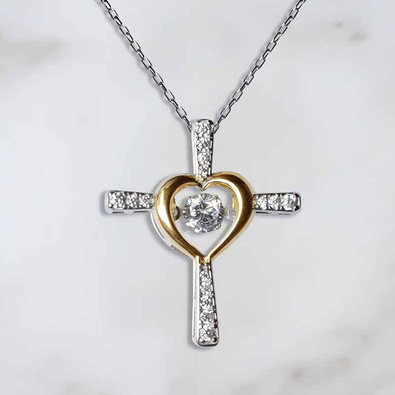 BowLift | Cross Dancing Necklace With Message Card Gift