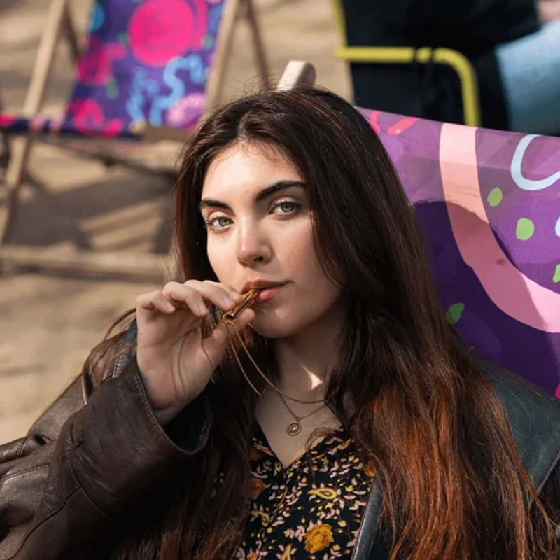 BowLift | Breathing Exercise Necklace | Stainless Steel | Smoking & Vaping Alternative for Anxiety Relief