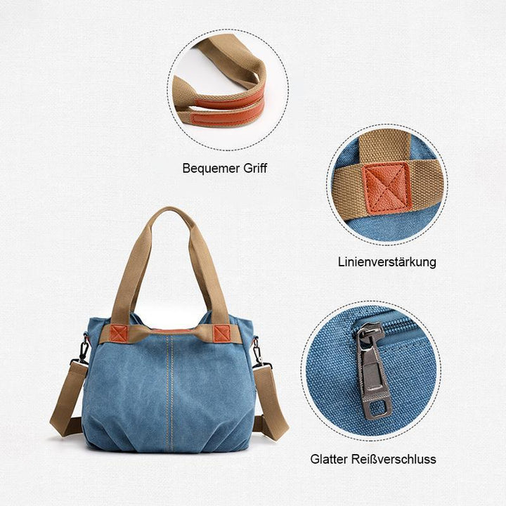 Sailcloth shoulder bag with large capacity | Bowlift