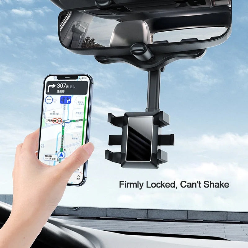 BowLift | Multifunctional 360 Rotatable Car Rearview Mirror Phone Holder
