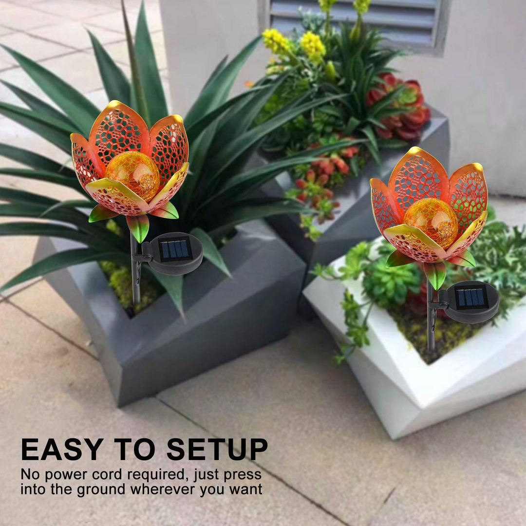 BowLift | Solar Garden Light Lotus Flower – Decorative LED Outdoor Lighting for Garden and Yard