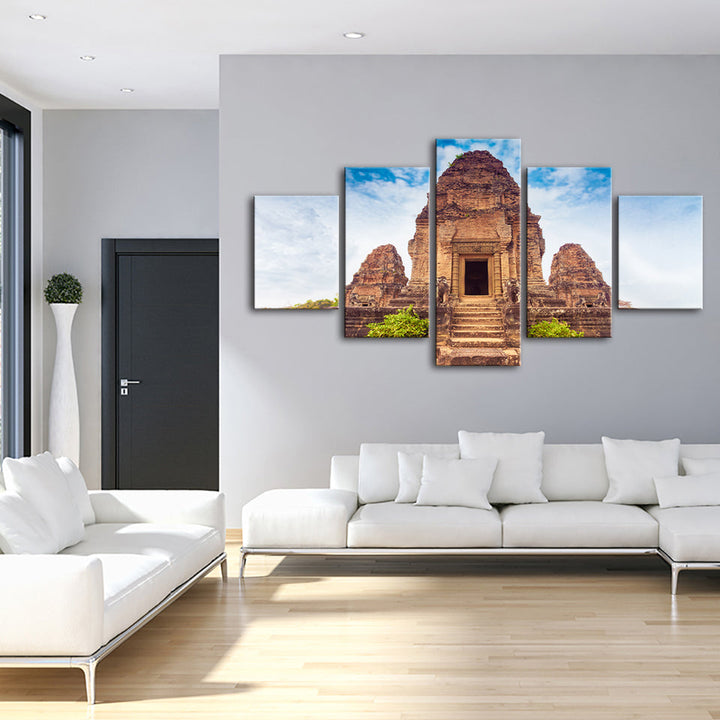 Ancient Temple 5 Piece - Canvas Wall Art Painting | Bowlift