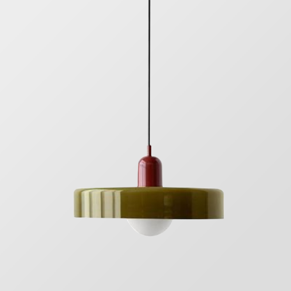 BowLift | Bauhaus Colored Glass Pendant Light