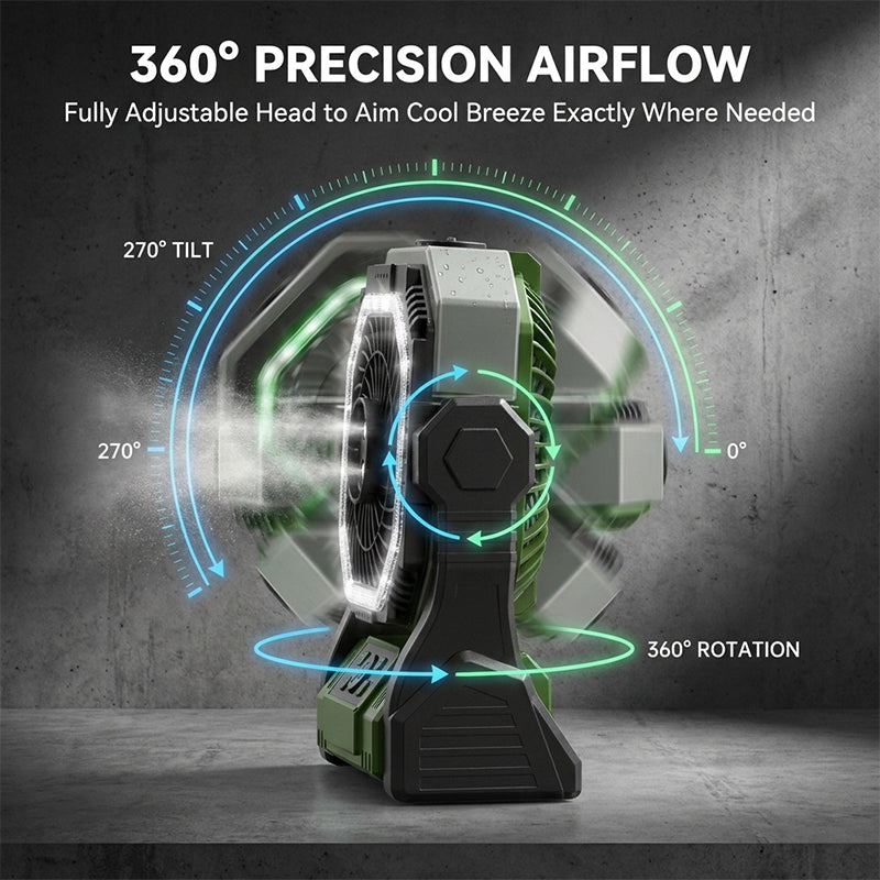 Rechargeable Outdoor Camping Fan Light | Bowlift