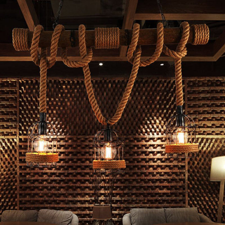 BowLift | AlessioGlow - Retro Metal Wood Pendant Lamp for Atmospheric Interiors