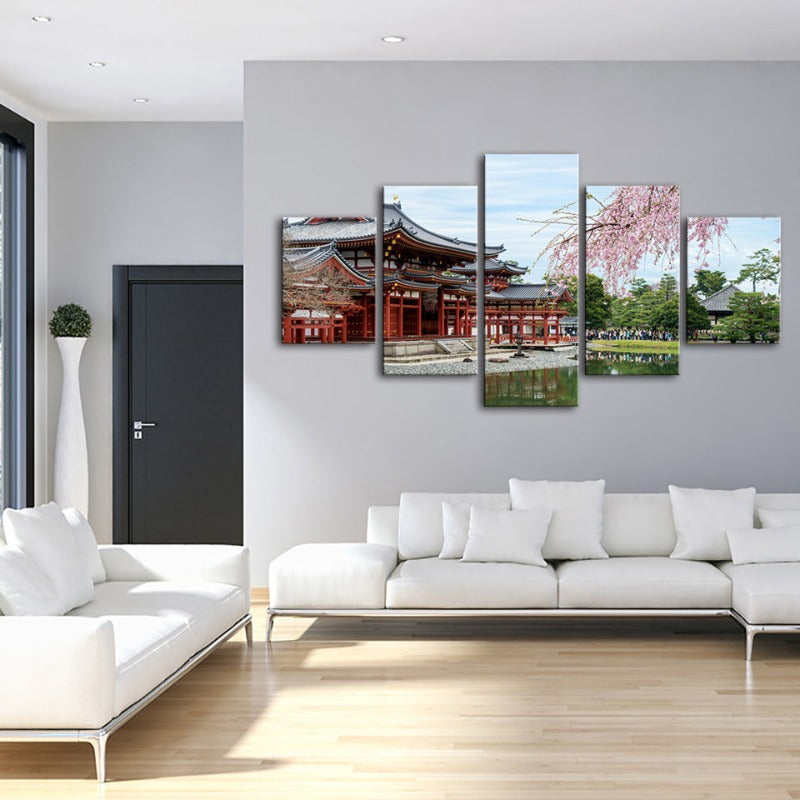 5 Piece Cherry Blossom - Canvas Wall Art Painting | Bowlift