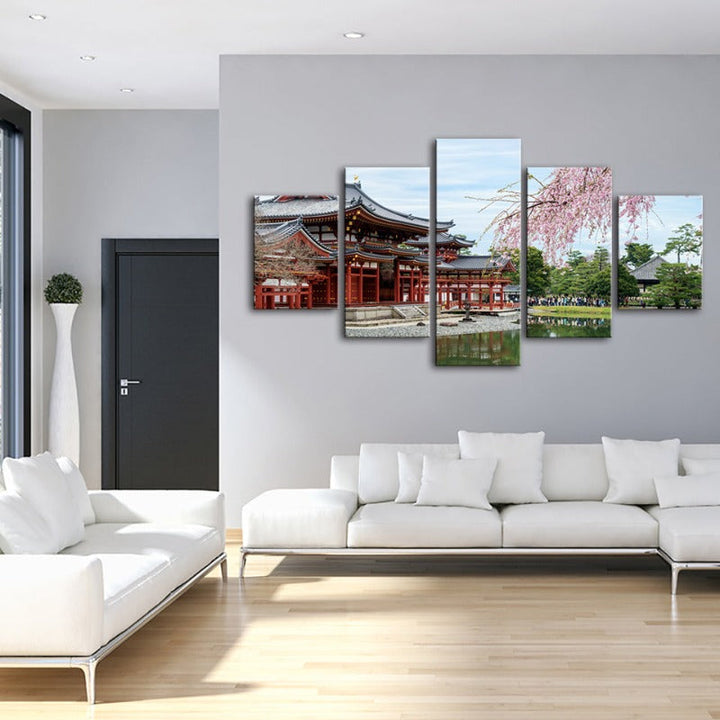 5 Piece Cherry Blossom - Canvas Wall Art Painting | Bowlift