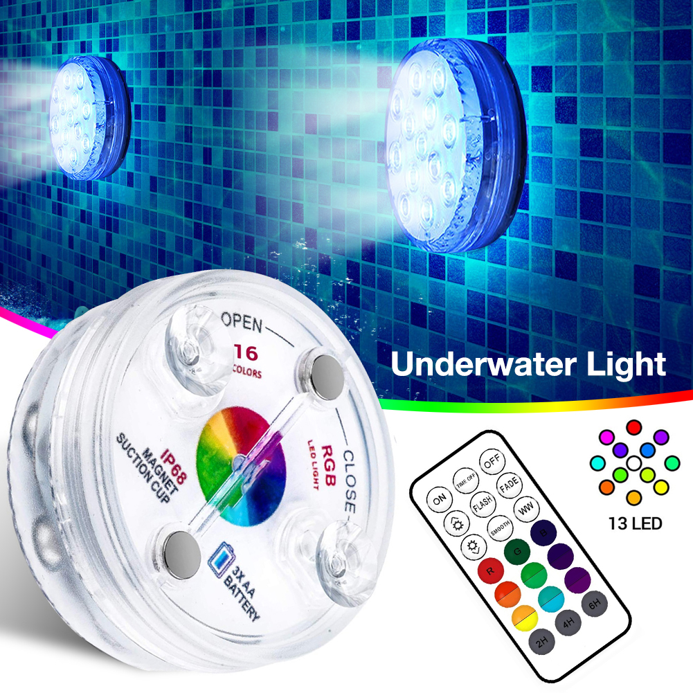 BowLift | Underwater LED light with remote control – RGB multicolor pool lighting for bathrooms and ponds